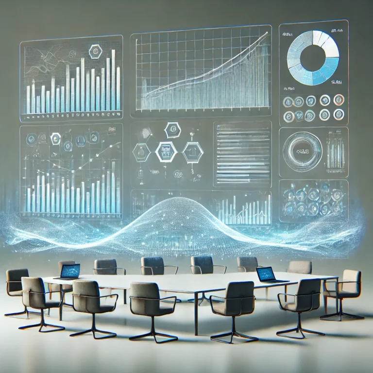 Business performance dashboard data visualization